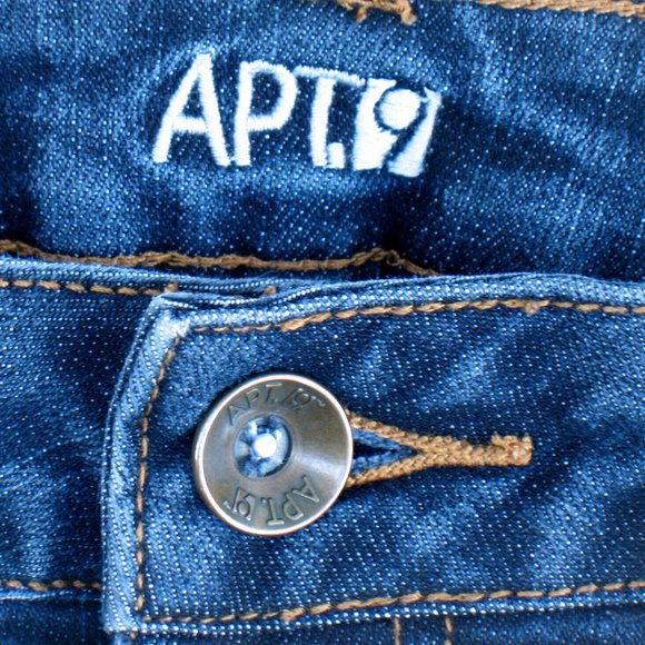 Apt 9 Slim Jeans Ankle Zippers 30 x 30 Dark Wash Stretch Mid Rise Sz 4 (tag) - Picture 4 of 6